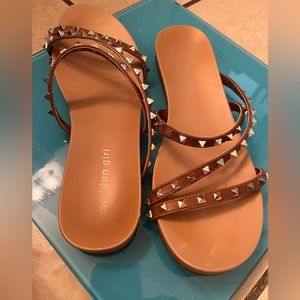 Madden Girl Stud sandals. Tan color. Size 7.5